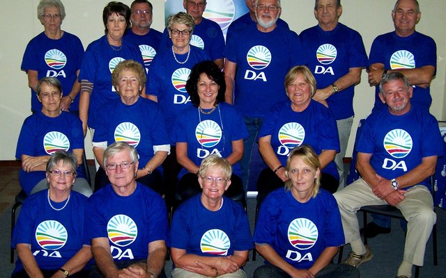 The first group of 17 people in Gansbaai who received training to start off the DAâ€™s campaign